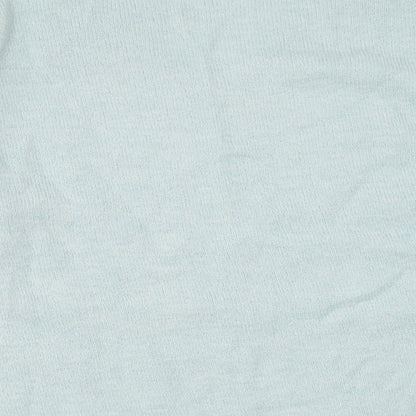 George Womens Blue V-Neck Acrylic Pullover Jumper Size L