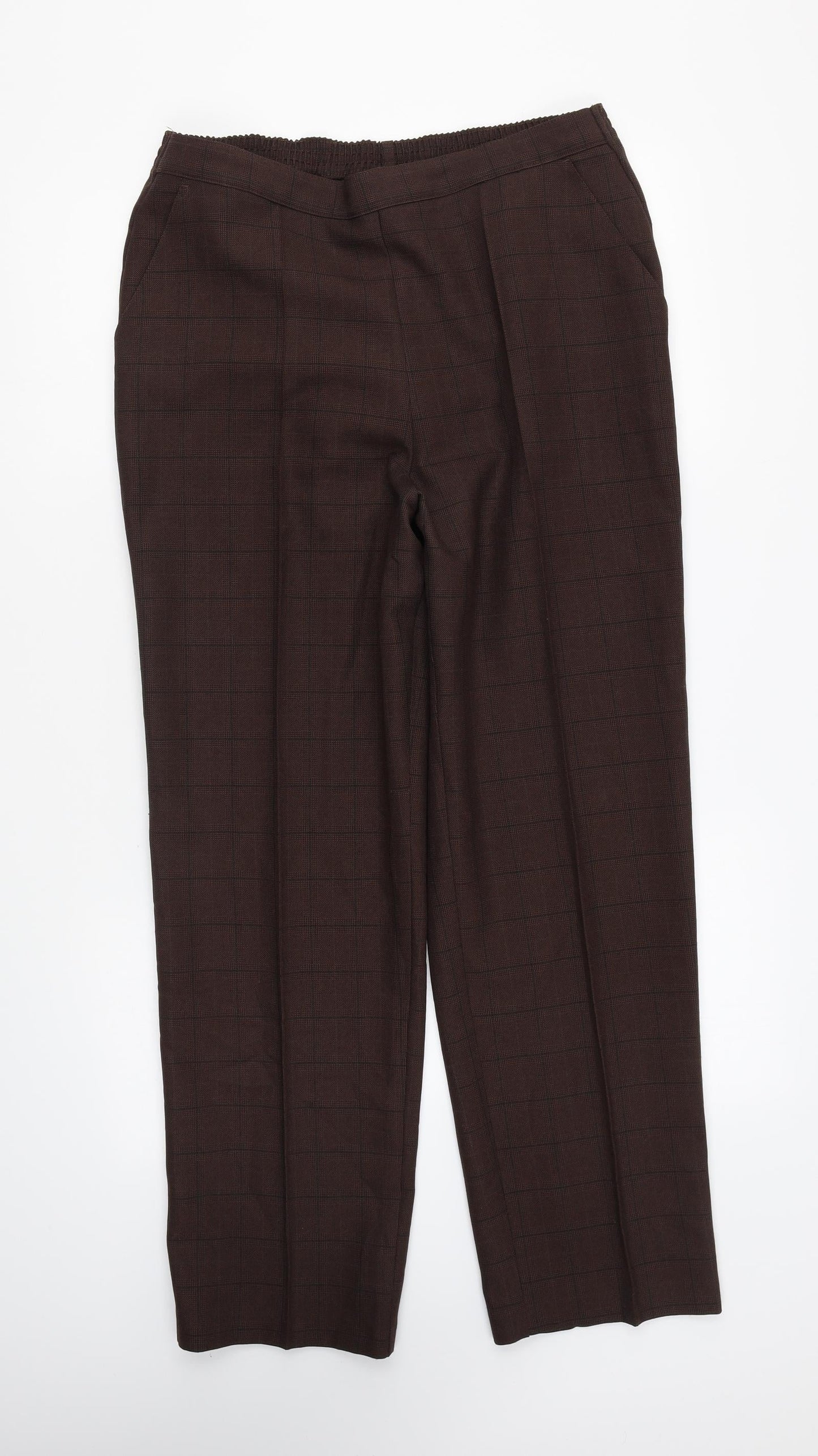 Womens UK Size 32 in Preworn Regular Fit  Brown Trousers