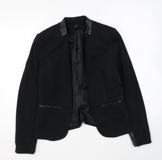 Womens UK Size 10 H&M Black Jacket