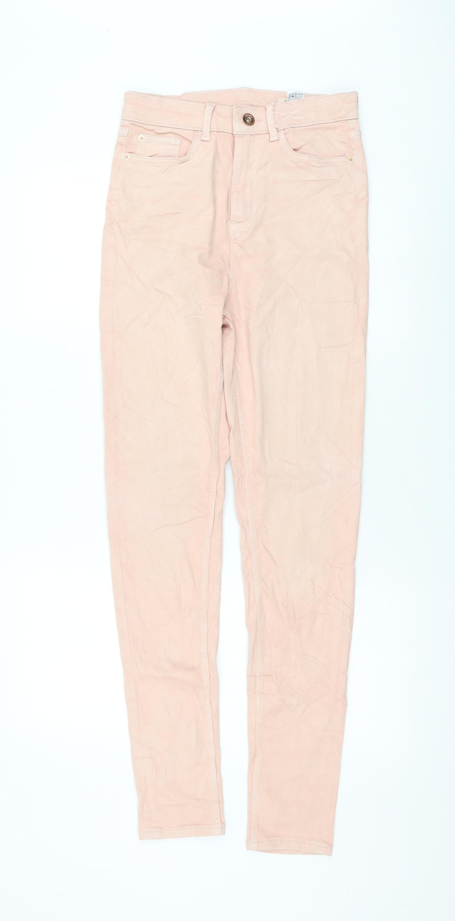 Womens UK Size 8 Marks and Spencer Regular Fit Skinny Pink Jeans