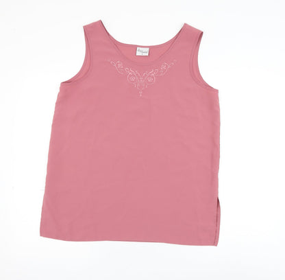 Womens UK Size 16 Design Essentials Pink Camisole Tank