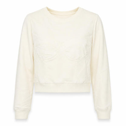 Zara Womens Beige Cotton Pullover Sweatshirt Size M Pullover