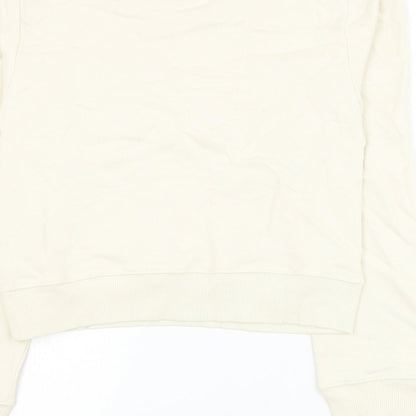 Zara Womens Beige Cotton Pullover Sweatshirt Size M Pullover