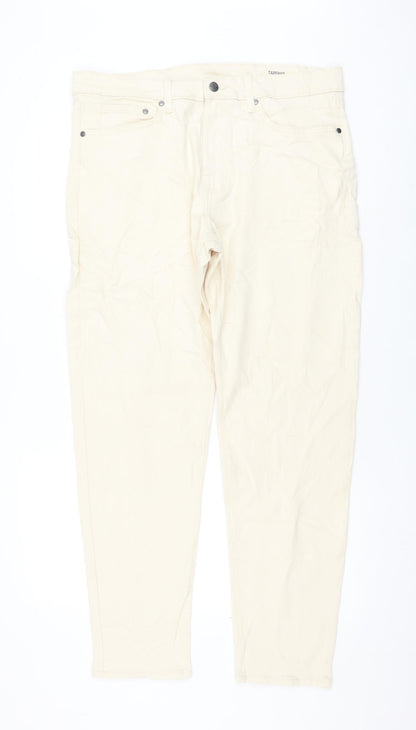 Womens UK Size 34 in Marks and Spencer Regular Fit Tapered Beige Jeans