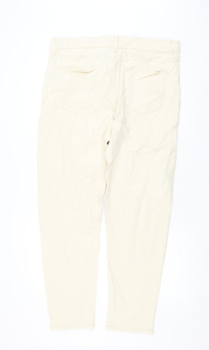 Womens UK Size 34 in Marks and Spencer Regular Fit Tapered Beige Jeans