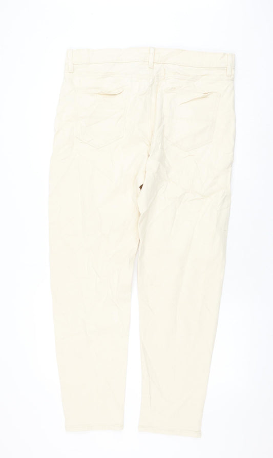 Womens UK Size 34 in Marks and Spencer Regular Fit Tapered Beige Jeans