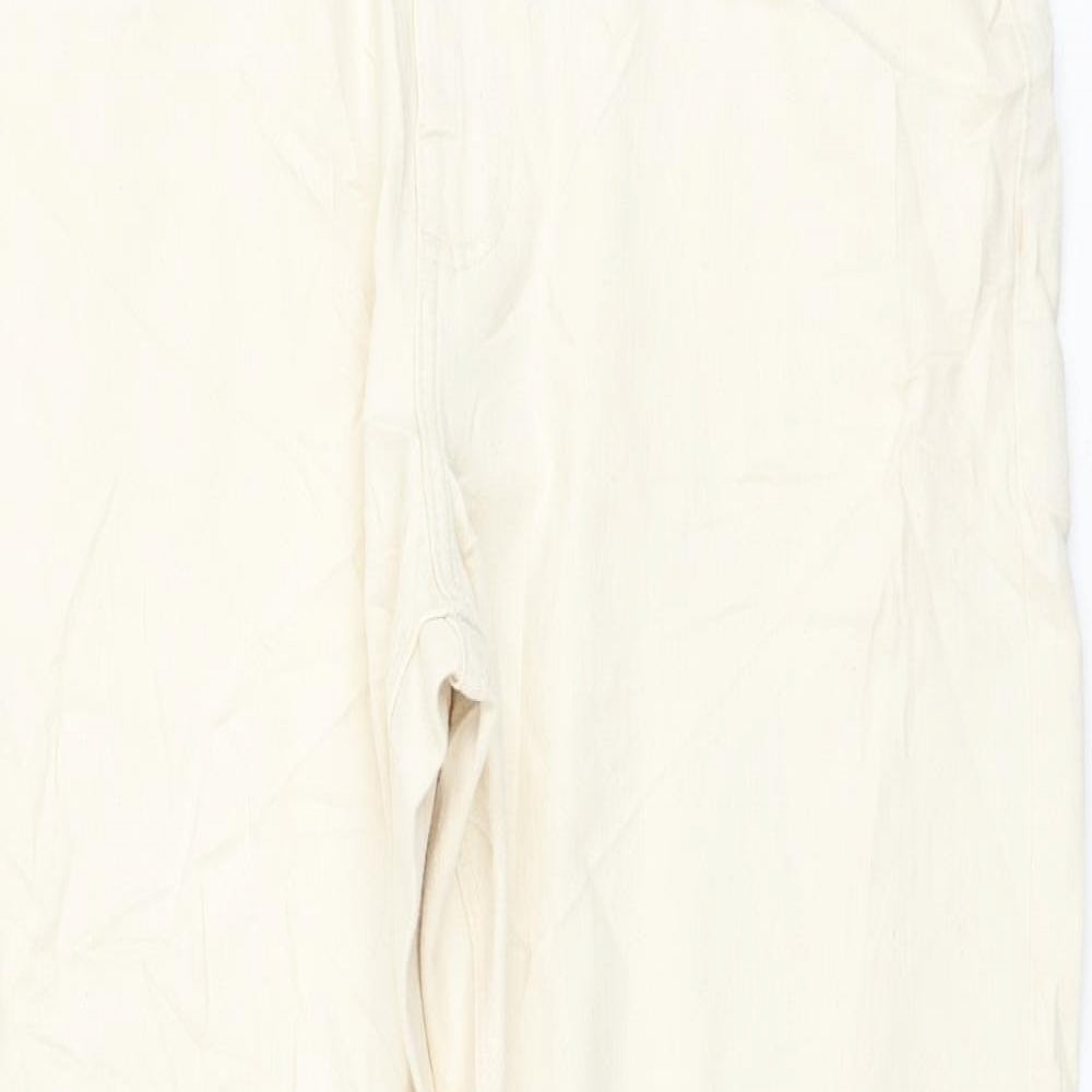 Womens UK Size 34 in Marks and Spencer Regular Fit Tapered Beige Jeans