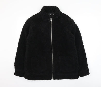 Missguided Womens Black Jacket Size 8 Zip