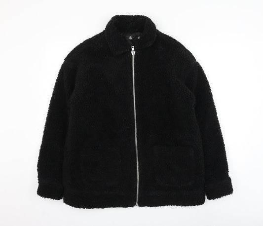 Missguided Womens Black Jacket Size 8 Zip