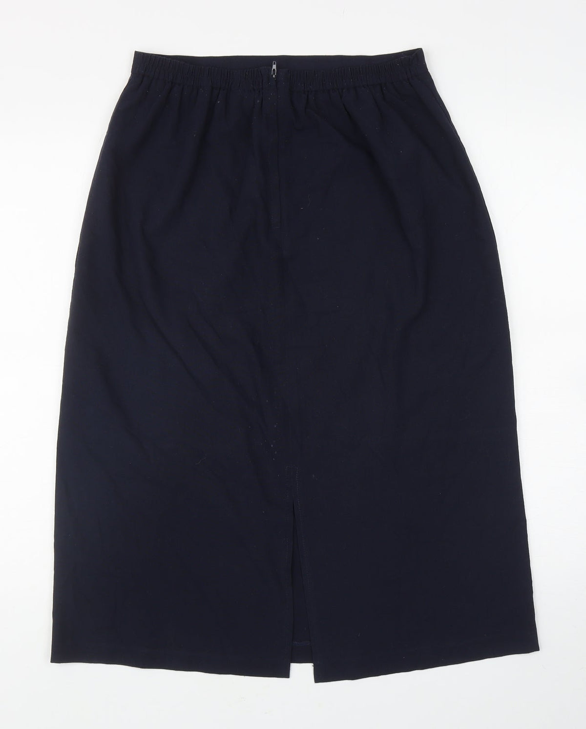 OPS Womens Blue Polyester Maxi Skirt Size 14 Zip