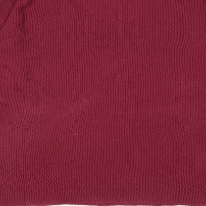 IPRETTY Womens Red V-Neck Polyester Pullover Jumper Size XL