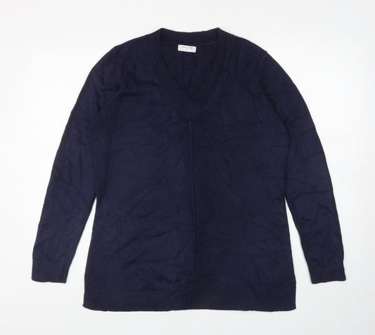 Womens UK Size 12 Papaya Blue Pullover Jumper