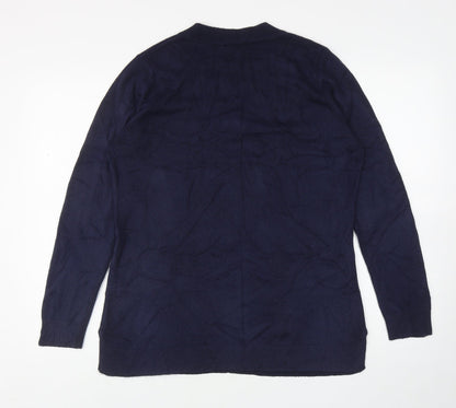 Womens UK Size 12 Papaya Blue Pullover Jumper