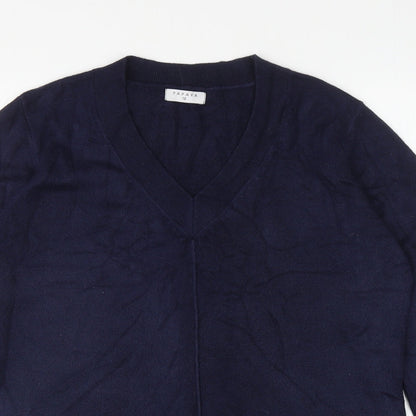 Womens UK Size 12 Papaya Blue Pullover Jumper