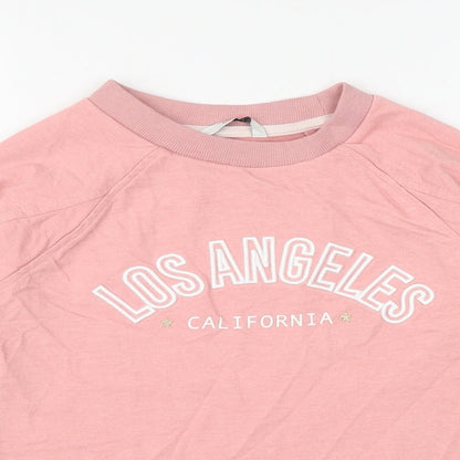 George Girls Pink Cotton Pullover Sweatshirt Size 9-10 Years Pullover - Los Angeles
