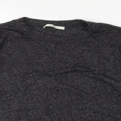 George Womens Grey Round Neck Viscose Pullover Jumper Size L