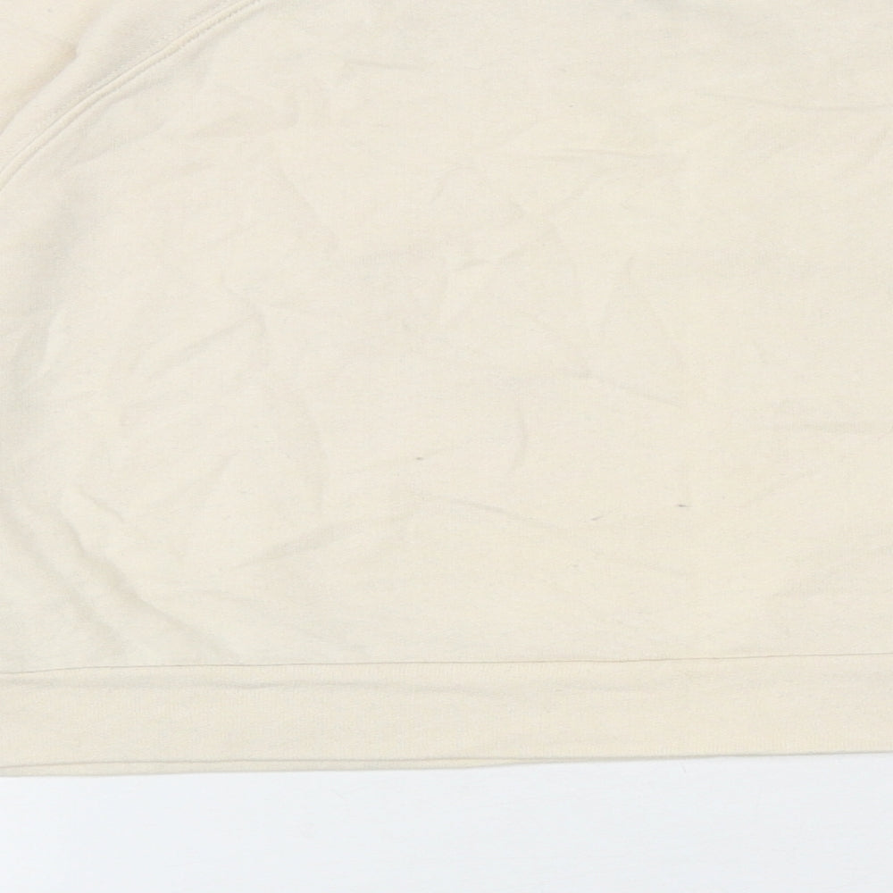 Miss Selfridge Womens Ivory Cotton Pullover Sweatshirt Size S Pullover - Cropped