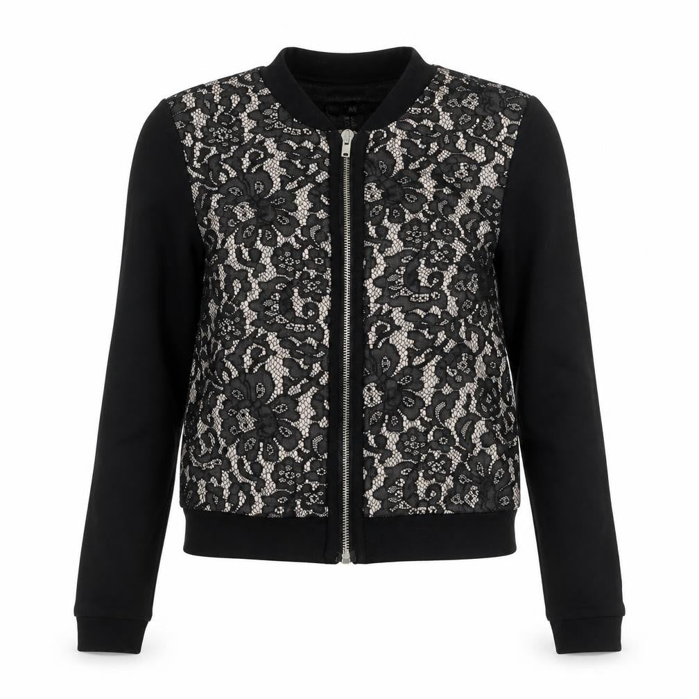 Womens UK Size XS H&M Black Full Zip Sweatshirt