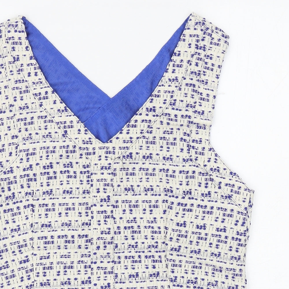 Womens UK Size L Drole De Copine Blue Cropped Tank