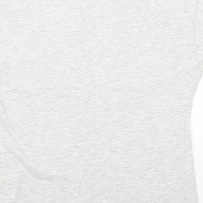 Papaya Womens Grey Cotton Basic T-Shirt Size S Round Neck - Do What Makes You Smile