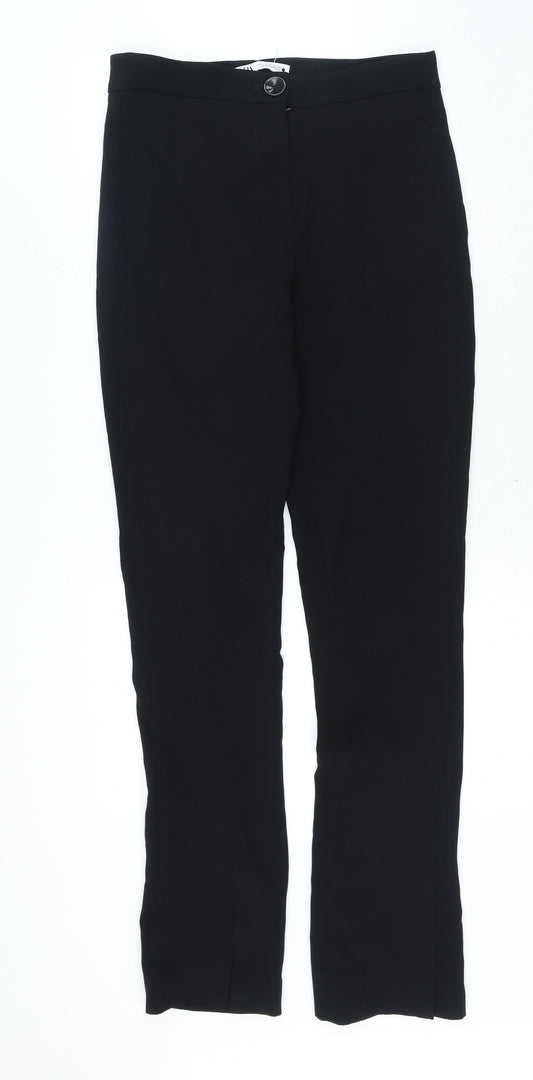Womens UK Size S Zara Regular Fit  Black Trousers