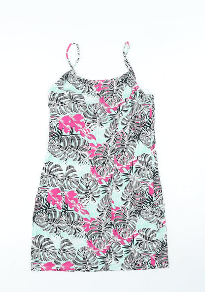 Primark Womens Multicoloured Geometric Cotton Mini Size 8 Round Neck Pullover