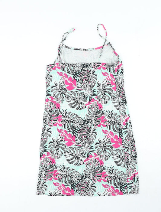 Primark Womens Multicoloured Geometric Cotton Mini Size 8 Round Neck Pullover