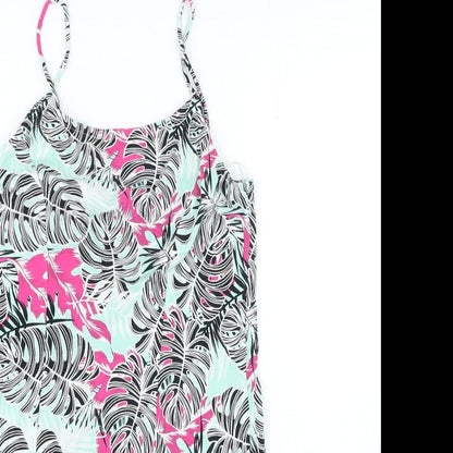 Primark Womens Multicoloured Geometric Cotton Mini Size 8 Round Neck Pullover