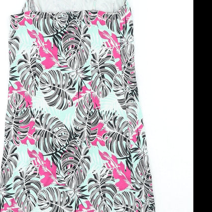 Primark Womens Multicoloured Geometric Cotton Mini Size 8 Round Neck Pullover