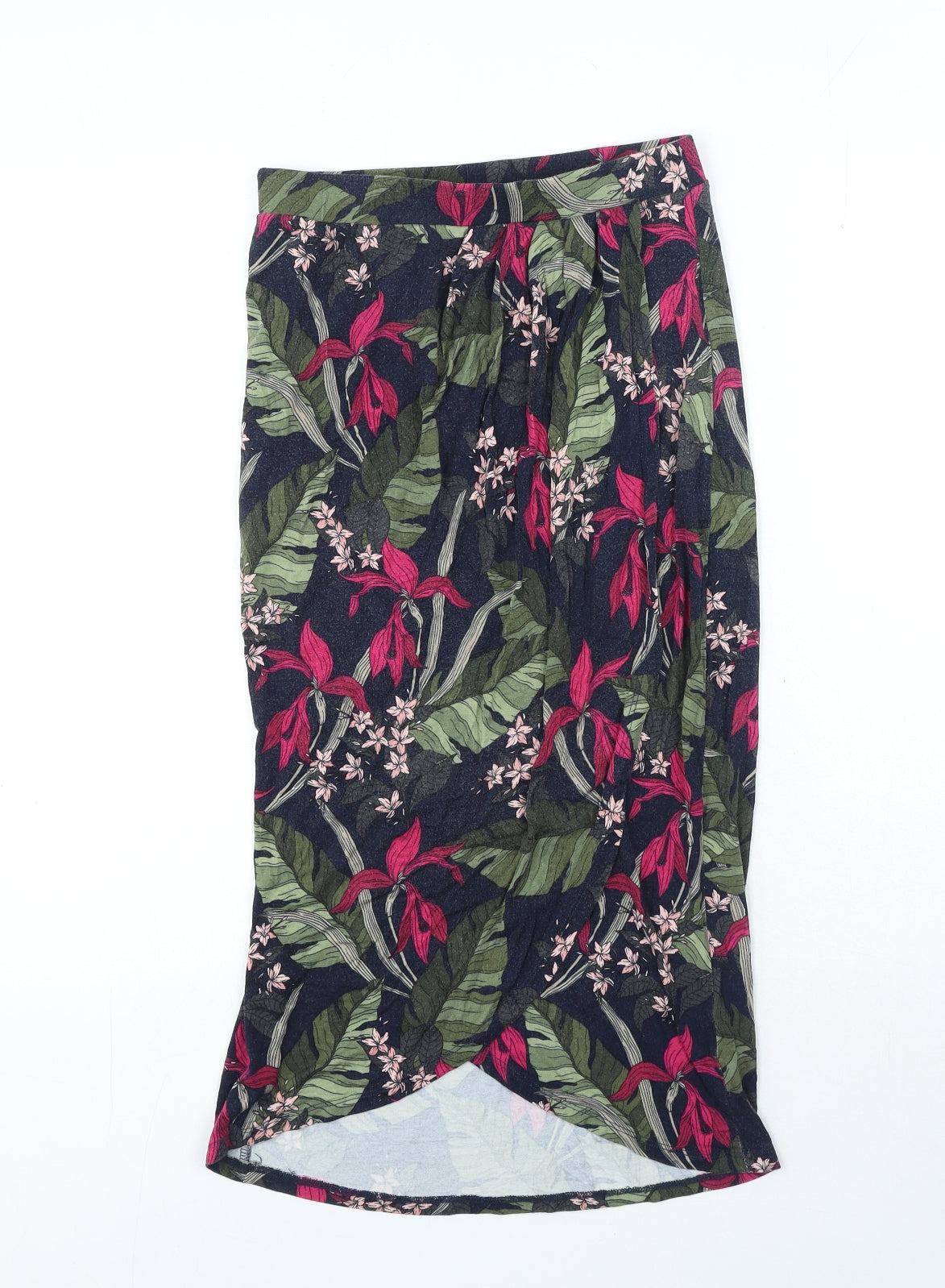 Oasis Womens Multicoloured Geometric Polyester Wrap Skirt Size XS