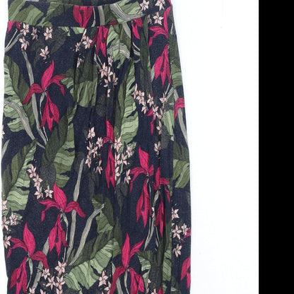 Oasis Womens Multicoloured Geometric Polyester Wrap Skirt Size XS