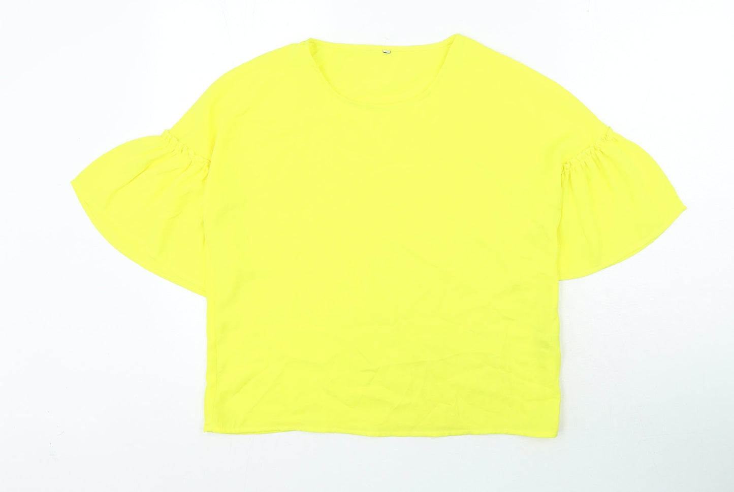 Womens UK Size S Stradivarius Yellow Basic Blouse