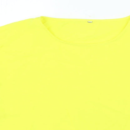 Womens UK Size S Stradivarius Yellow Basic Blouse