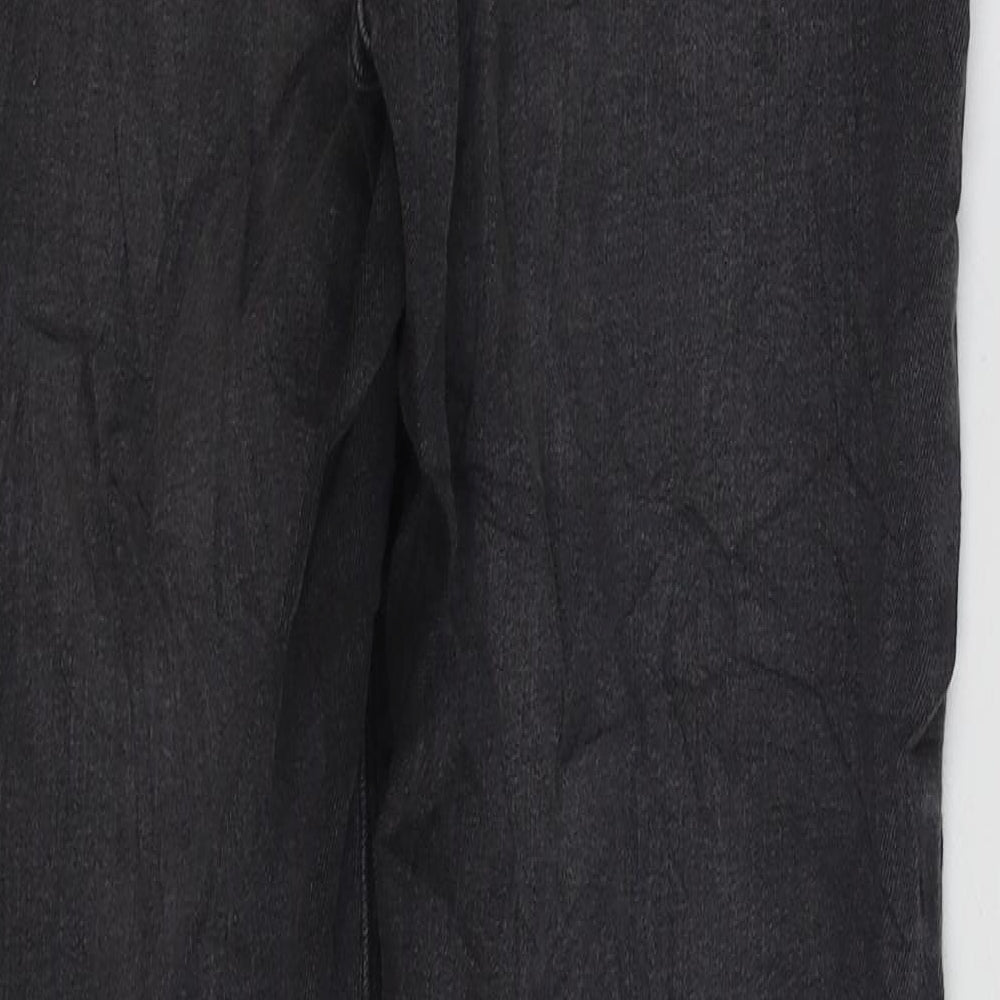 Denim & Co. Womens Black Cotton Straight Jeans Size 10 L27 in Regular Zip