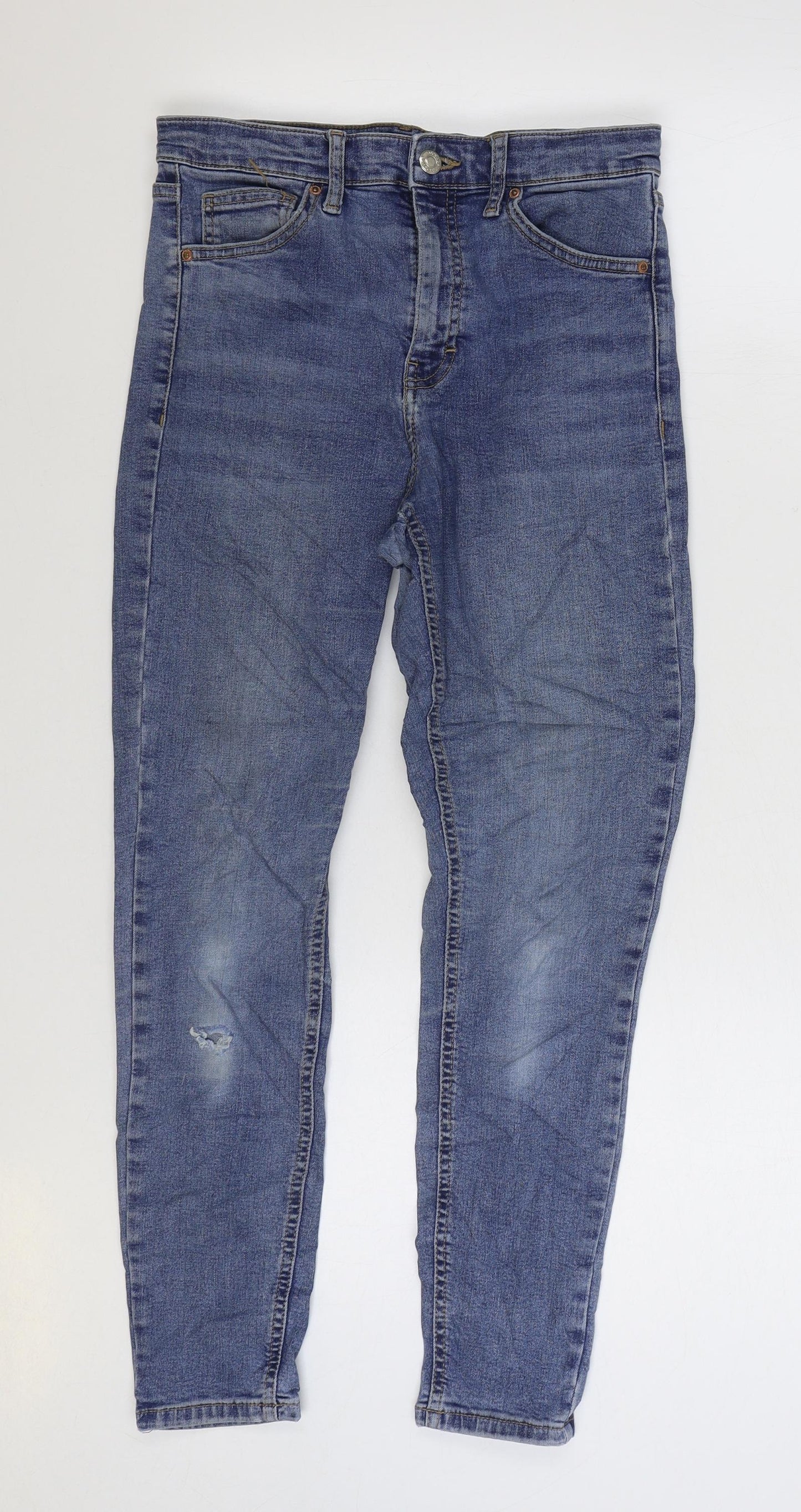 Mens UK Size 28 in Topshop Regular Fit Skinny Blue Jeans