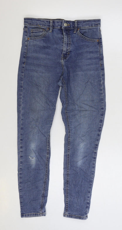Mens UK Size 28 in Topshop Regular Fit Skinny Blue Jeans