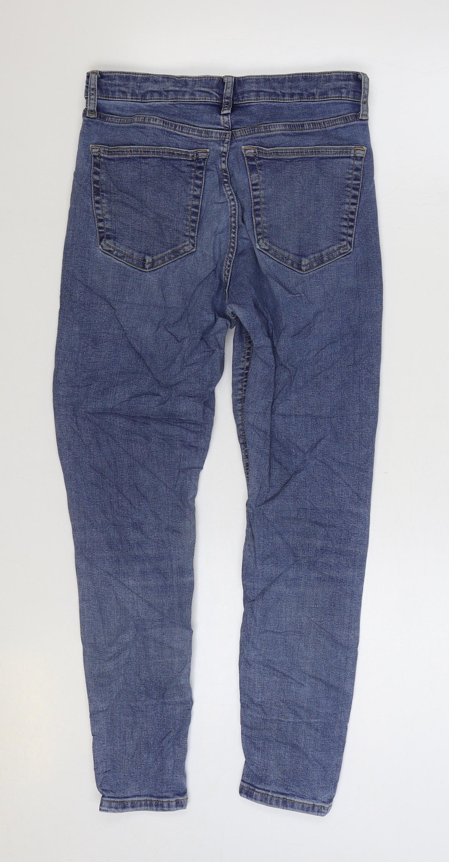 Mens UK Size 28 in Topshop Regular Fit Skinny Blue Jeans