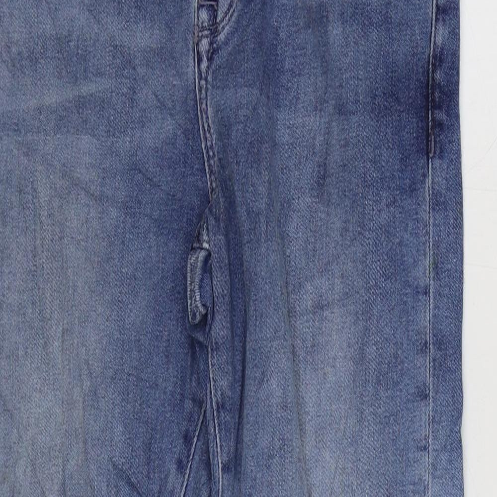 New Look Womens Blue Cotton Skinny Jeans Size 8 L25 in Regular Zip