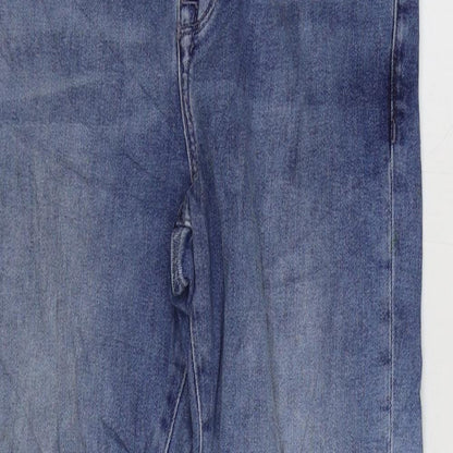 New Look Womens Blue Cotton Skinny Jeans Size 8 L25 in Regular Zip