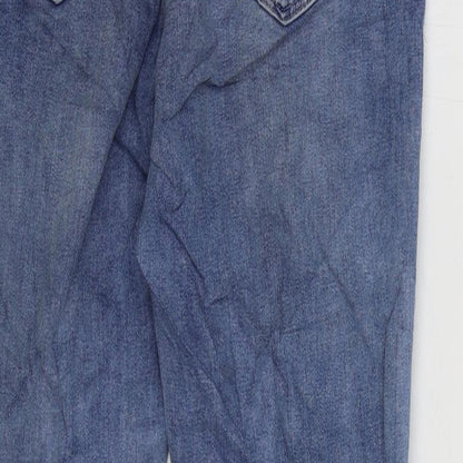 New Look Womens Blue Cotton Skinny Jeans Size 8 L25 in Regular Zip