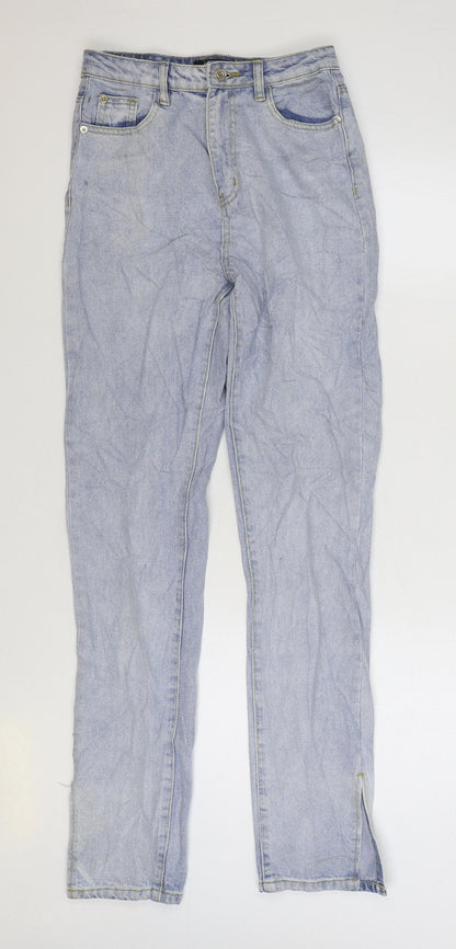 Missguided Womens Blue Cotton Skinny Jeans Size 6 L32 in Regular Zip