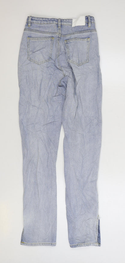 Missguided Womens Blue Cotton Skinny Jeans Size 6 L32 in Regular Zip
