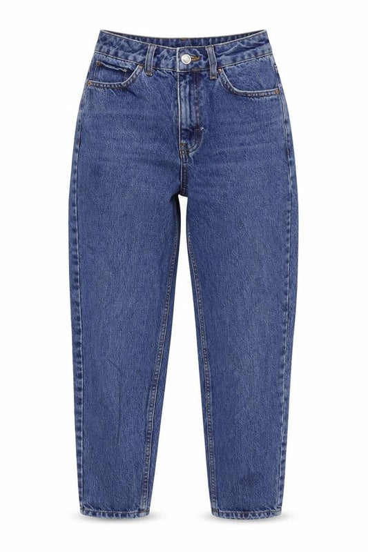 Womens UK Size 25 in Topshop Regular Fit Mom Blue Jeans