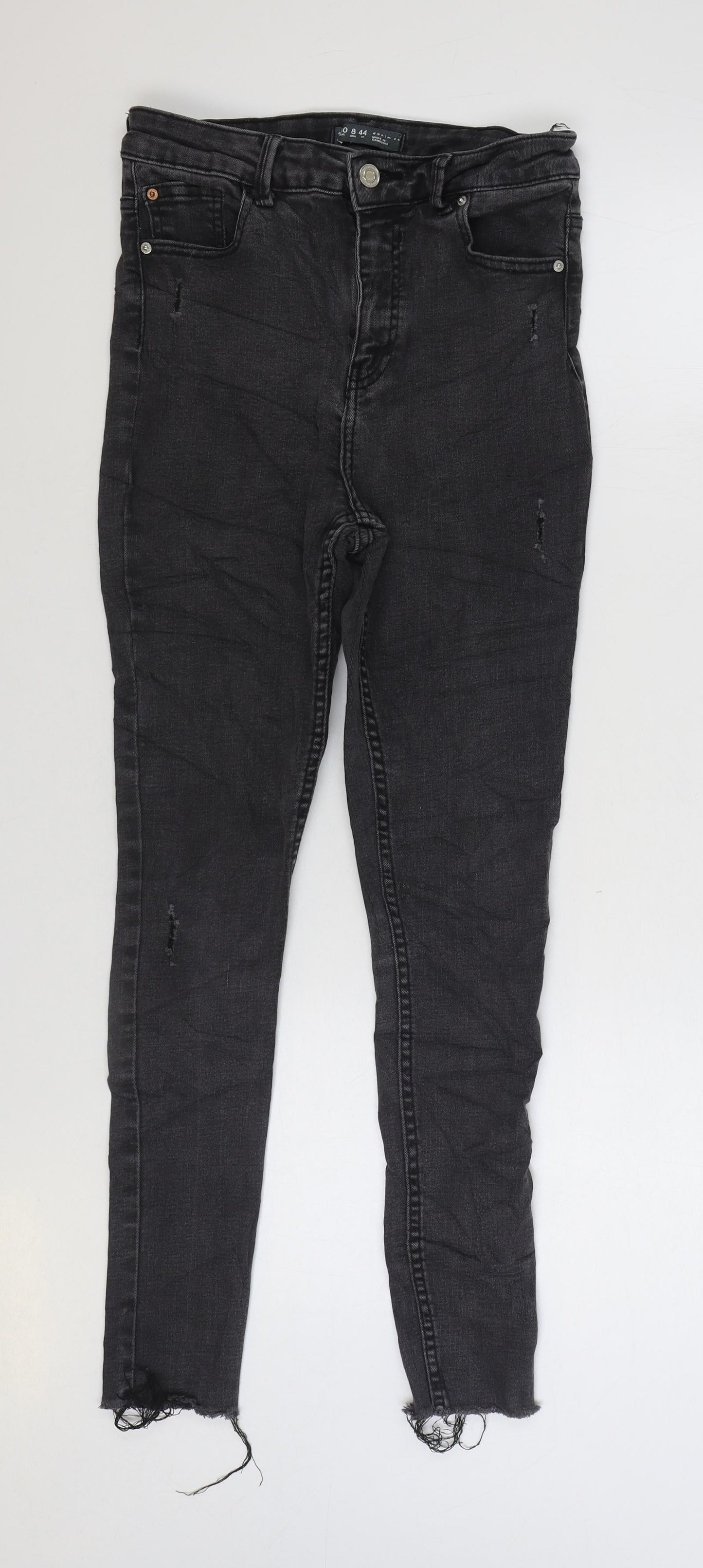Denim & Co. Womens Black Cotton Skinny Jeans Size 12 L27 in Regular Zip