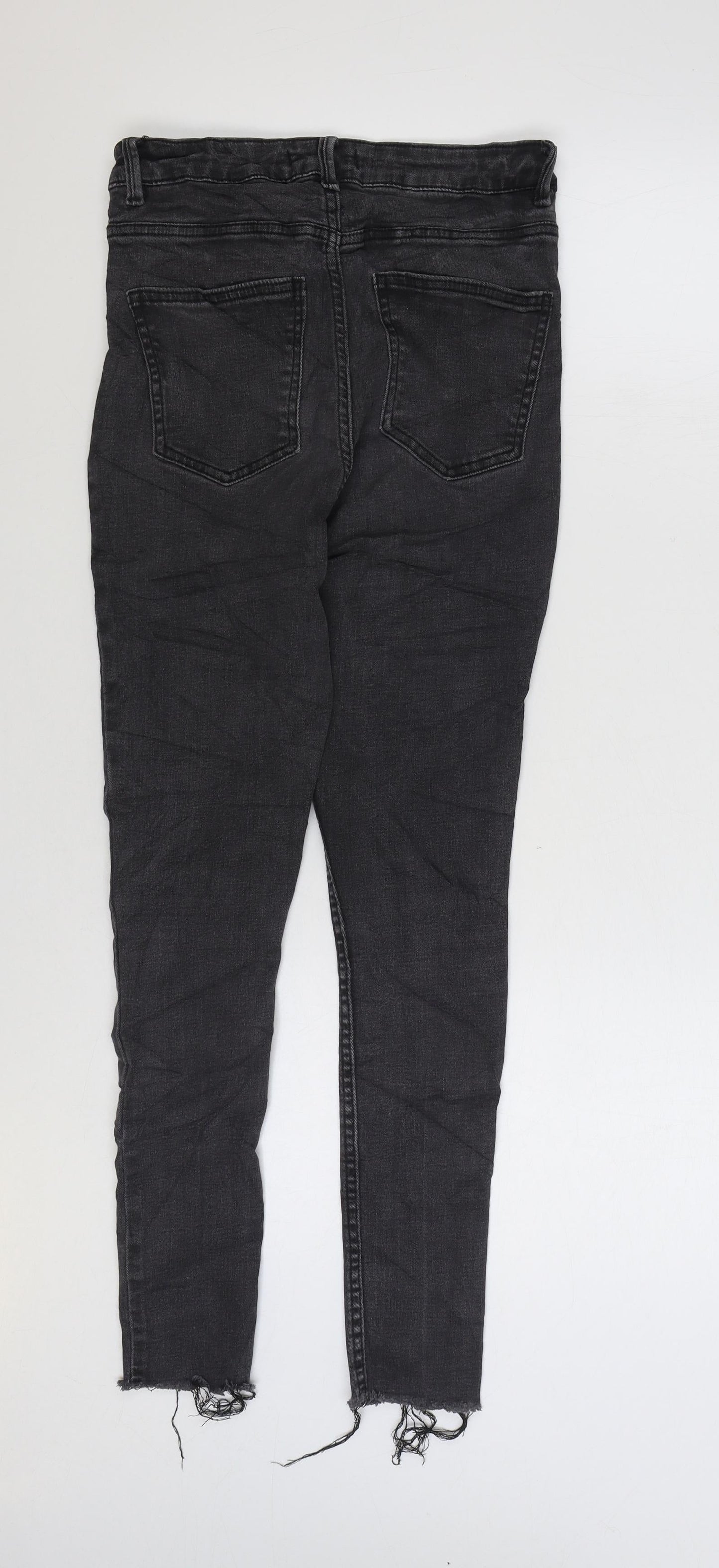 Denim & Co. Womens Black Cotton Skinny Jeans Size 12 L27 in Regular Zip