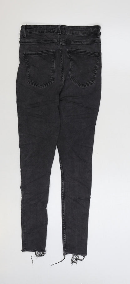 Denim & Co. Womens Black Cotton Skinny Jeans Size 12 L27 in Regular Zip
