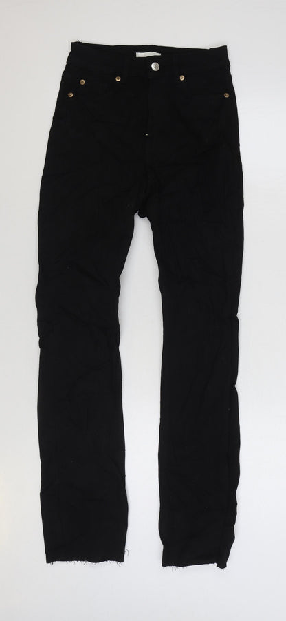 Womens UK Size 8 H&M Regular Fit Straight Black Jeans