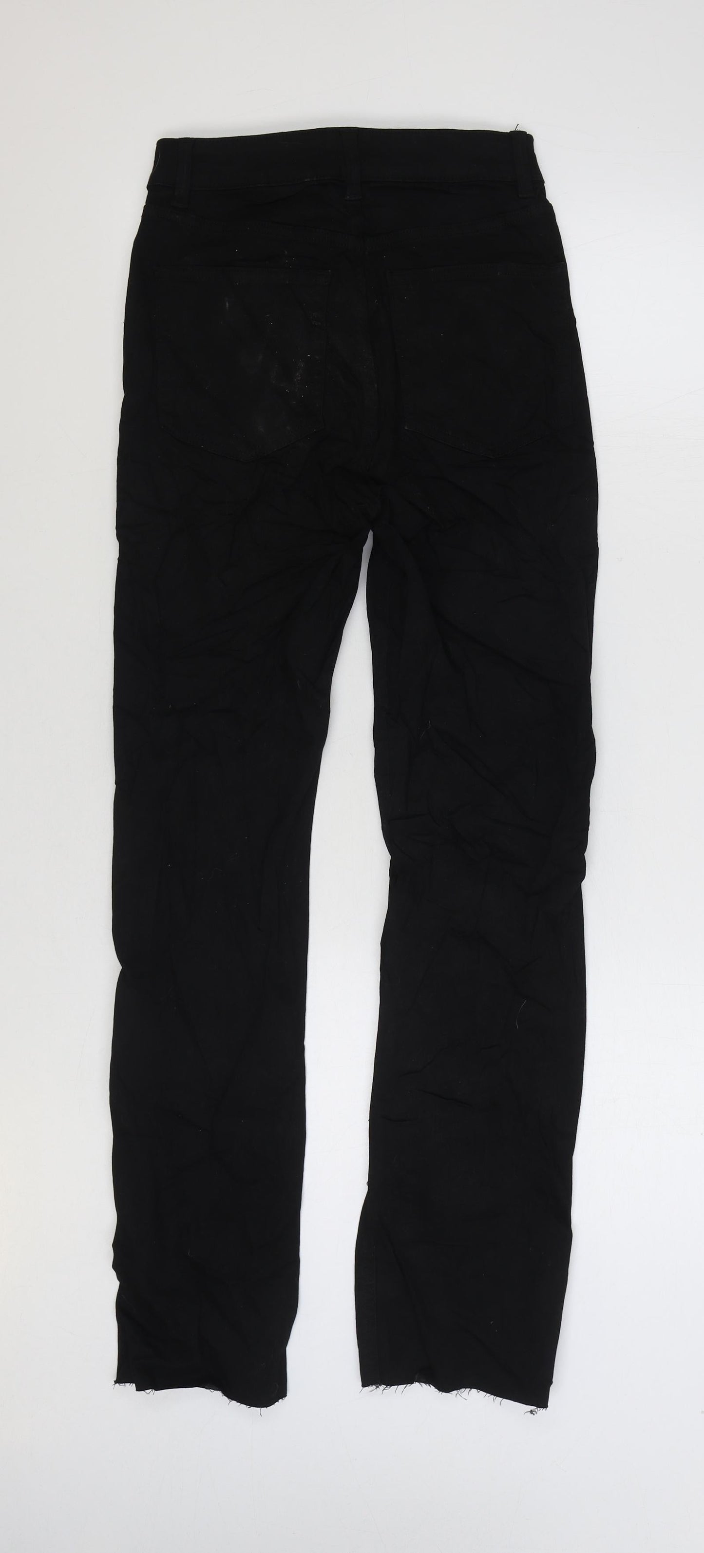 Womens UK Size 8 H&M Regular Fit Straight Black Jeans