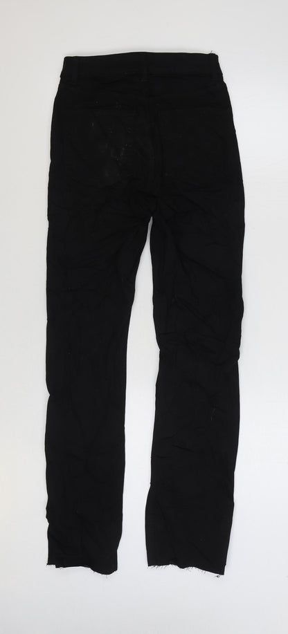 Womens UK Size 8 H&M Regular Fit Straight Black Jeans