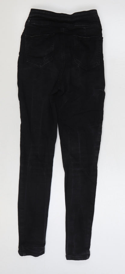 Denim & Co. Womens Black Cotton Skinny Jeans Size 10 L27 in Regular Zip